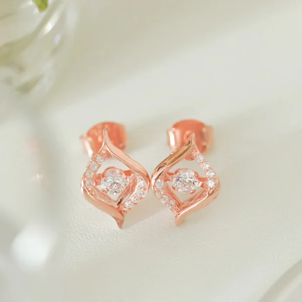 925 Silver Dancing Seed Gemstone Earrings