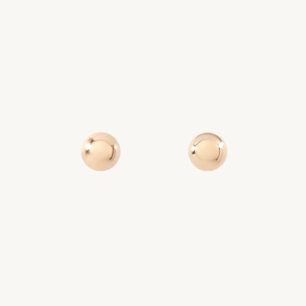 Golden Orb Stud Earrings