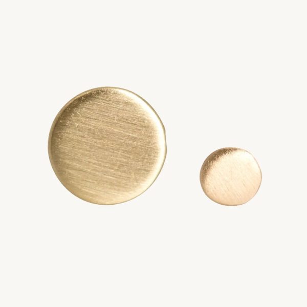 Yellow Gold Dotted Stud Earrings