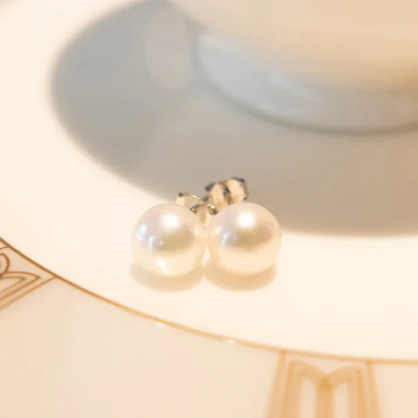 Dual Pearl Stud Earrings