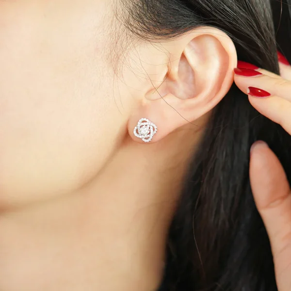 925 Silver Blossom Stud Earrings