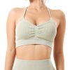 Seamless Wash Ribbed Fabricheart Neckline Sports Bra - Image 2