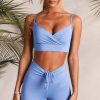 Rose Red Tight-fitting Sling Sports Top Bra For Women