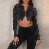 Washed Denim-like Seamless Knitted Yoga Wear Sports - Image 3