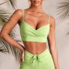 Rose Red Tight-fitting Sling Sports Top Bra For Women - Image 4