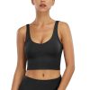 Deep Pink Slender Strap Training Bra U-Neck Moisture Wicking - Image 5