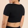 Blue High Elasticity Sports Bra Fitness Yoga Short Sleeves - Image 6