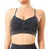 Seamless Wash Ribbed Fabricheart Neckline Sports Bra - Image 6